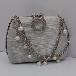 Silver Pearl Clutch Bag (Copy)