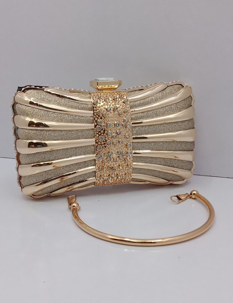 Gold Metallic Purse for Weddings & Formal Events