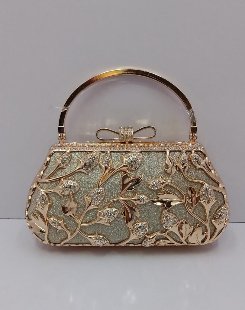 Gold Metallic Purse for Weddings & Formal Events
