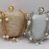 Gold Pearl Purse with Chain Strap - Image 3