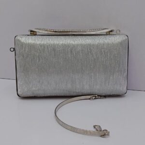 Stunning Sliver Clutch Bag with Chain Strap (Copy)