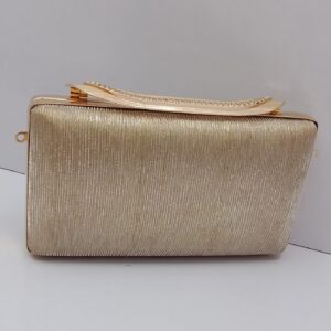 Stunning Gold Clutch Bag with Chain Strap