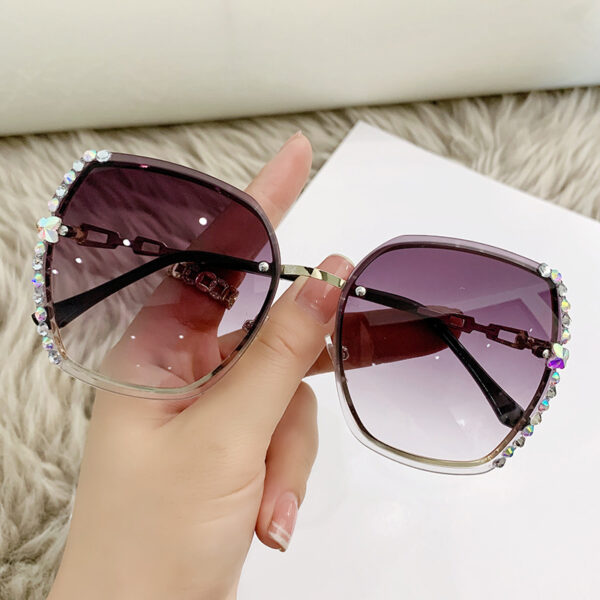 Women's Rimless Gradient Fashion Glasses - Image 13