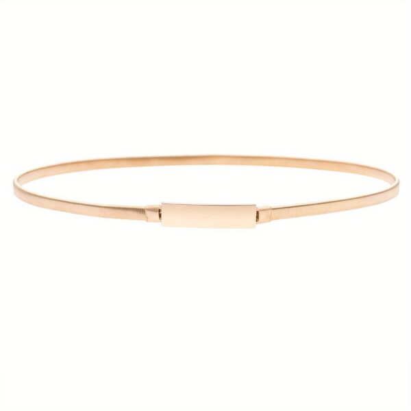 Elegant Silvery Leaf Metal Belt for Women - Stretchy, Slim Design with Buckle, Perfect for Casual, Party, Wedding, and Daily Wear - Fashionable Chain and Bow Accents, Fashion Belt | Minimalist Waistband | Durable Metal Bel - Image 3