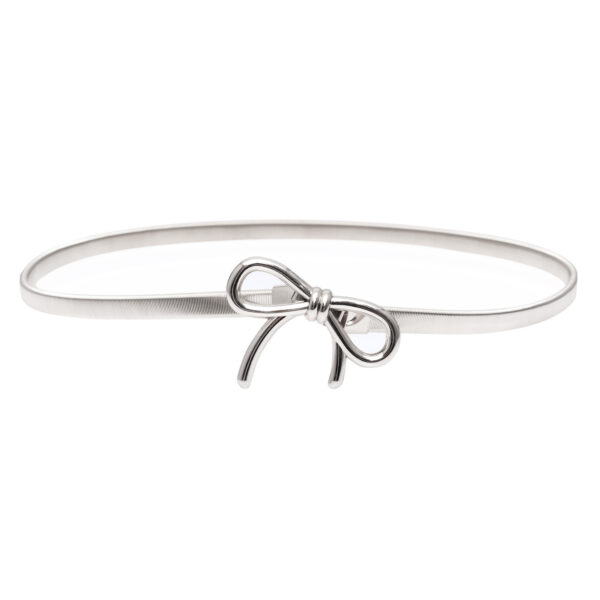Elegant Silvery Leaf Metal Belt for Women - Stretchy, Slim Design with Buckle, Perfect for Casual, Party, Wedding, and Daily Wear - Fashionable Chain and Bow Accents, Fashion Belt | Minimalist Waistband | Durable Metal Bel - Image 18