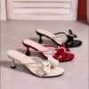 Elegant Rhinestone Bowknot High Heel Sandals for Women - Image 11