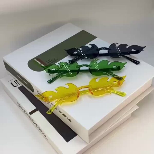 2024 Popular Model Decorative Glasses with a Coated Dual-Color Gradient Flame Design - Image 20