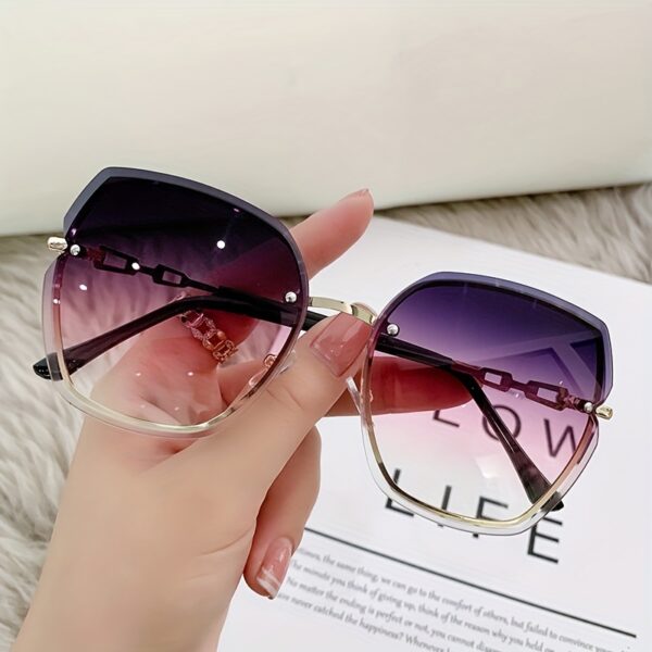 Women's Rimless Gradient Fashion Glasses - Image 3
