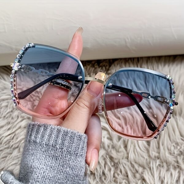 Women's Rimless Gradient Fashion Glasses - Image 12