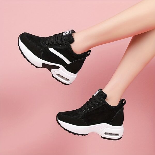 1 Class Glamour: Women's Solid Color Platform Sneakers - Image 6
