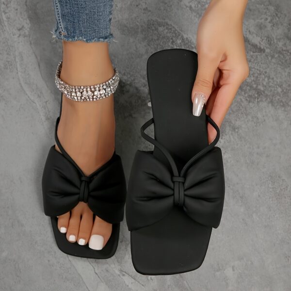 Women's Bowknot Design Slide Sandals - Image 2
