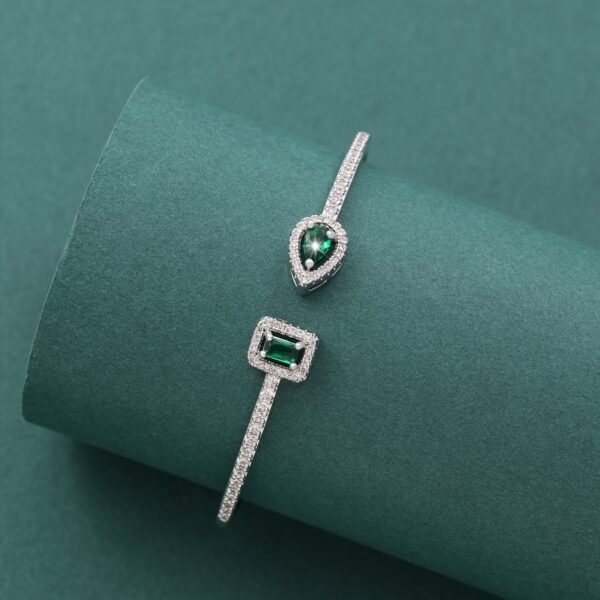 Women's Fashionable Open Bracelet with Micro-Inlaid Zirconia for Dating and Birthday Gifts - Image 7