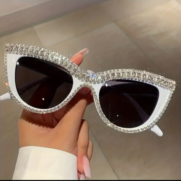 European and American Women's Rhinestone Designer Decorative Glasses - Image 5