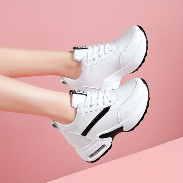 1 Class Glamour: Women's Solid Color Platform Sneakers - Image 11