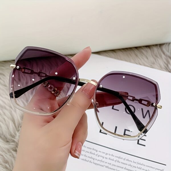 Women's Rimless Gradient Fashion Glasses - Image 5