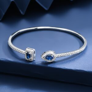 Women's Fashionable Open Bracelet with Micro-Inlaid Zirconia for Dating and Birthday Gifts