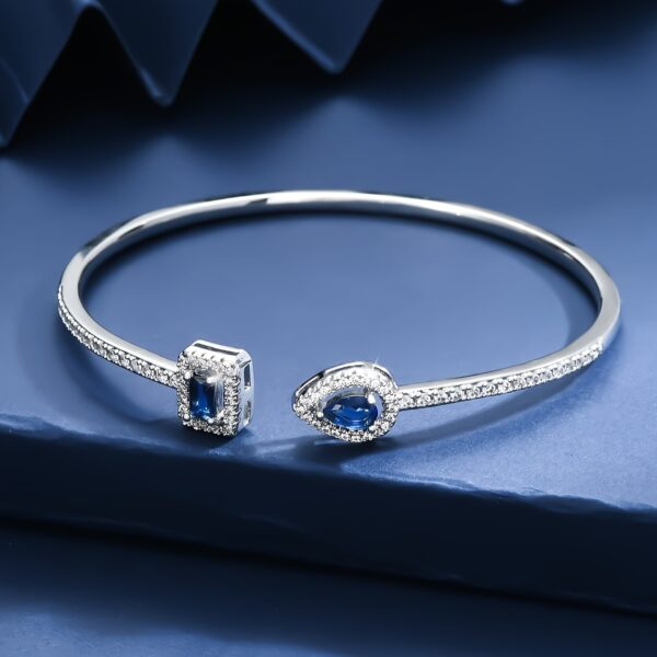 Women's Fashionable Open Bracelet with Micro-Inlaid Zirconia for Dating and Birthday Gifts