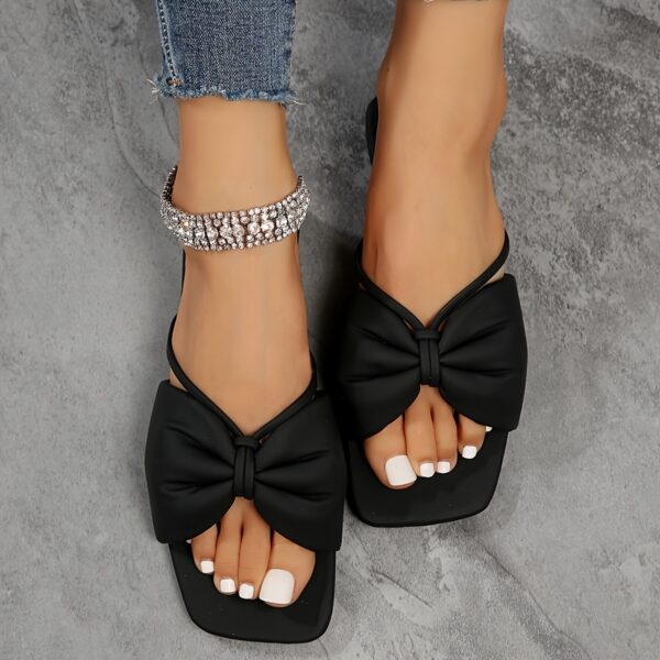 Women's Bowknot Design Slide Sandals - Image 4