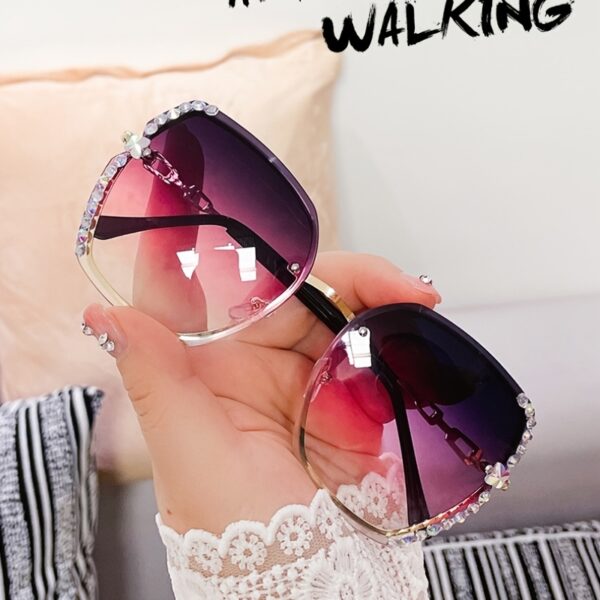 Women's Rimless Gradient Fashion Glasses - Image 8