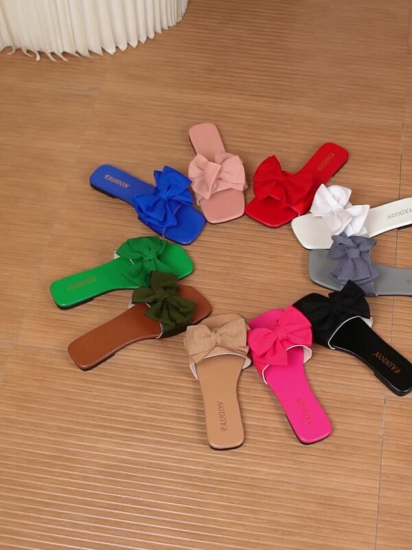 Women's Bowknot Decor Slide Sandals - Image 12