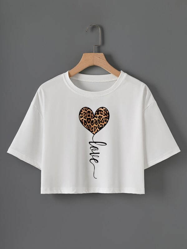 Heart-Shaped Women'S Casual T-Shirt