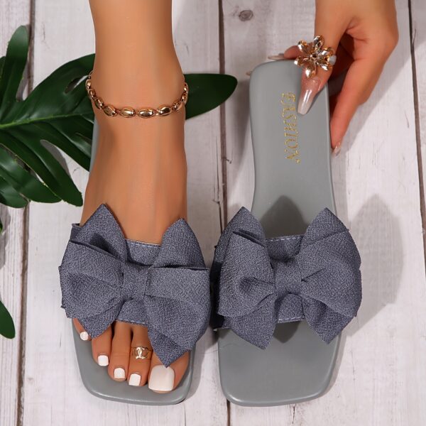Women's Bowknot Decor Slide Sandals - Image 11
