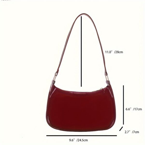 Lightweight Zipper Closure Shoulder Bag - Image 3