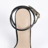 Elegant Black Heart-Shaped Stiletto Heeled Sandals for Women - Image 7
