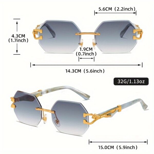 Geometric Leopard Print Sport Glasses For Women - Image 5
