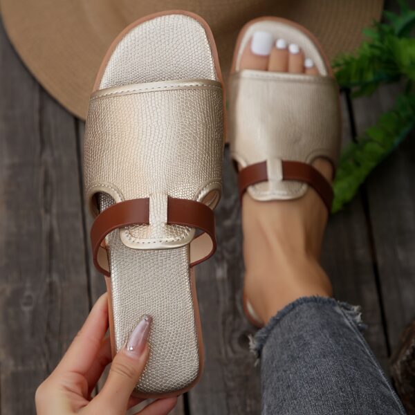 Women's Solid Color Casual Slides - Image 7
