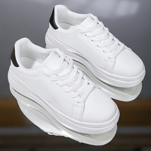 Women's White Low-Top Sneakers - Image 6