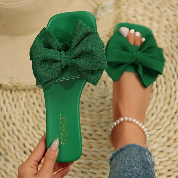 Women's Bowknot Decor Slide Sandals - Image 7