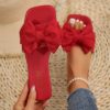 Women's Bowknot Decor Slide Sandals - Image 4