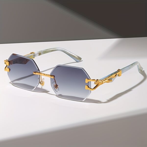 Geometric Leopard Print Sport Glasses For Women - Image 2