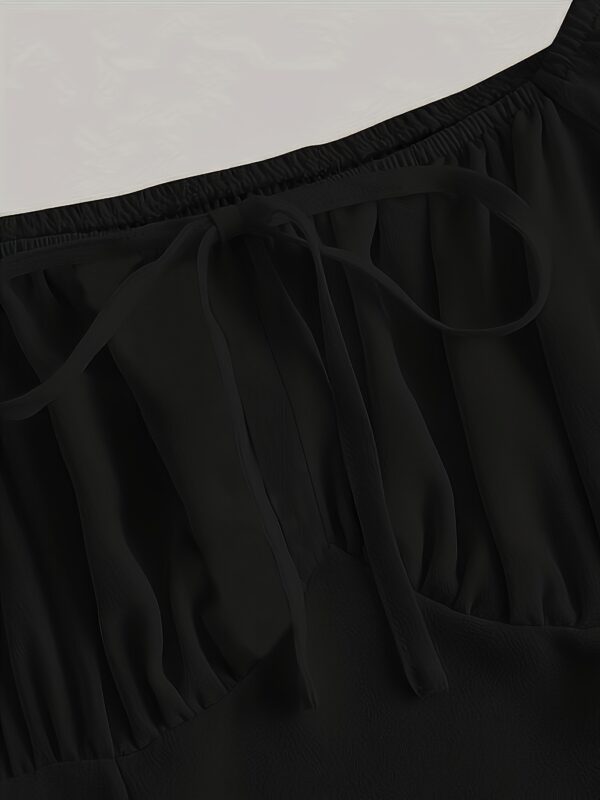 Elegant A-Line Long Sleeve Dress - Image 7