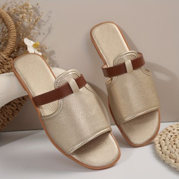 Women's Solid Color Casual Slides - Image 9