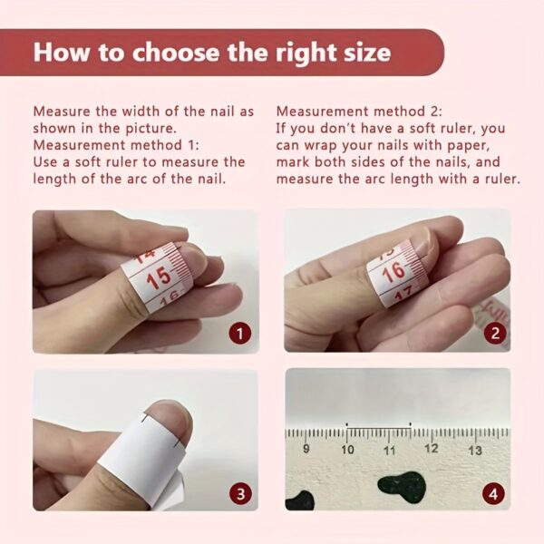Pink Princess Gradient Butterfly Bow Handcrafted Nails - Image 9