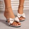 Elegant Rhinestone Bowknot High Heel Sandals for Women - Image 6