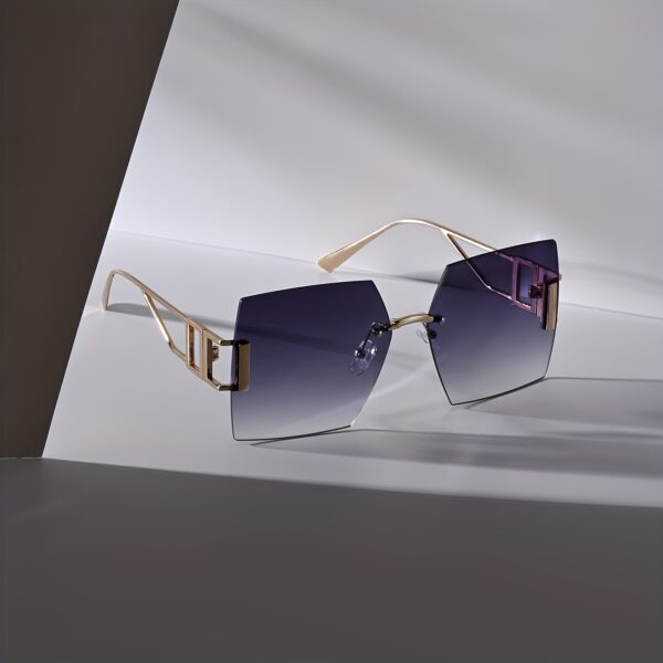 1pc of retro frameless rectangular glasses - Image 5