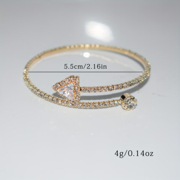 Elegant Silvery-Plated Cubic Zirconia Bracelet - Image 7