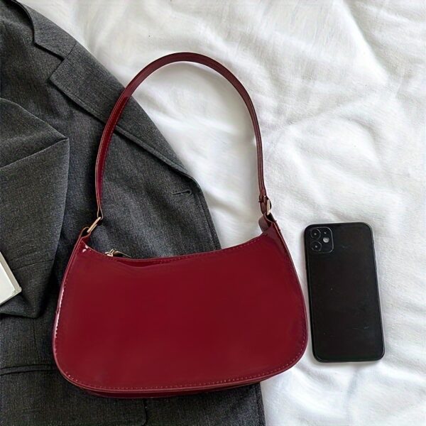 Lightweight Zipper Closure Shoulder Bag - Image 5