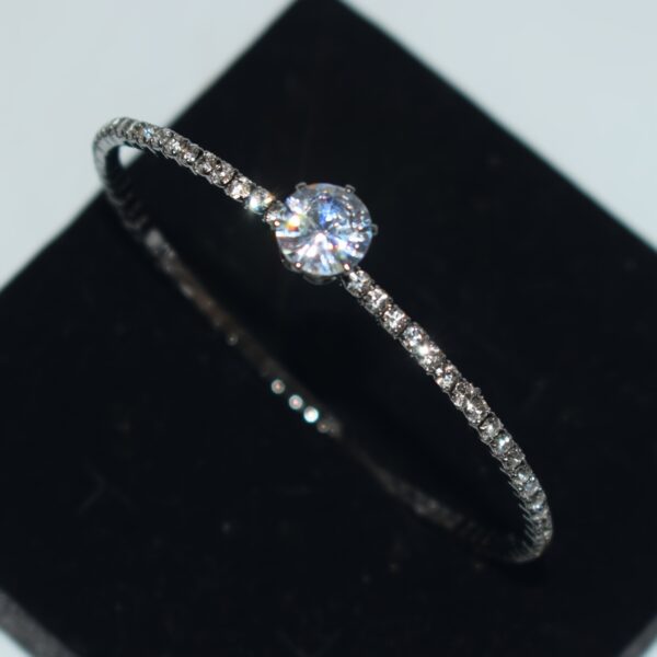 Elegant Silvery-Plated Cubic Zirconia Bracelet - Image 12