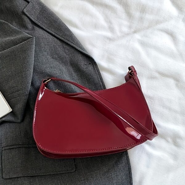 Lightweight Zipper Closure Shoulder Bag - Image 10
