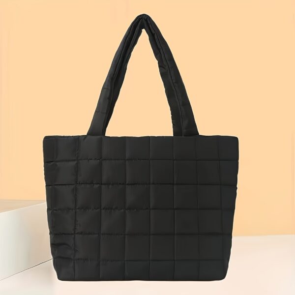 Women's Quilted Puffy Tote Bag - Image 11