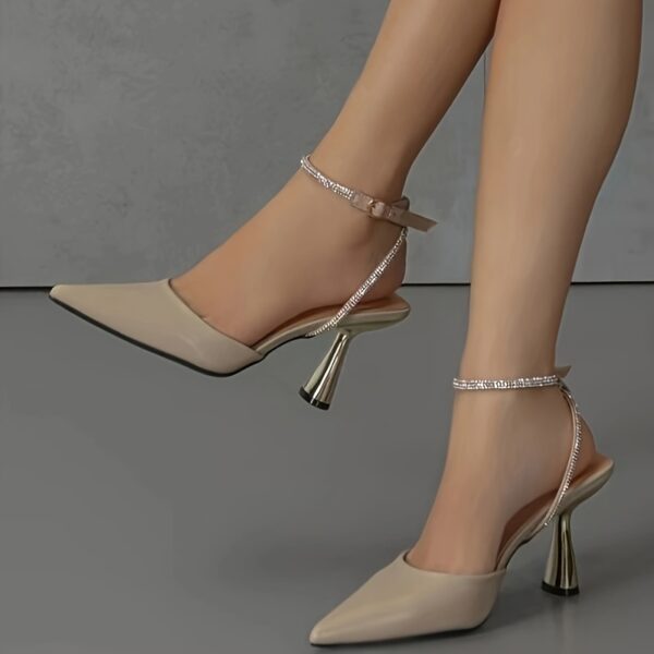 Women'S Elegant Beige Pointed-Toe High Heels