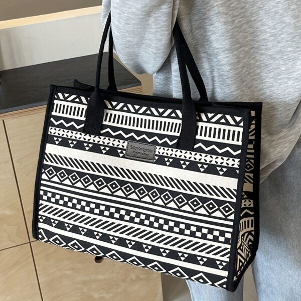 Vintage Bohemian Style Tote Bag for Women, Fashion Casual Large Capacity Handbag, Perfect for Shopping, Traveling And Daily Shoulder Bag - Image 10