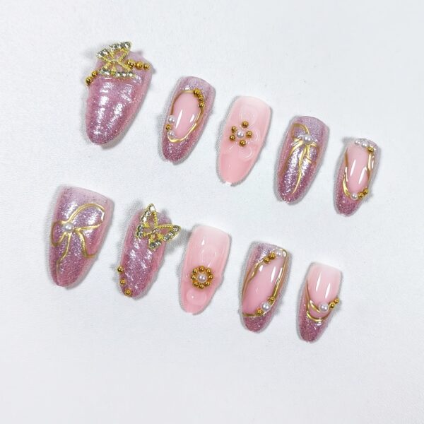 10pcs Set of Premium Summer Handmade Nail Art - Image 2
