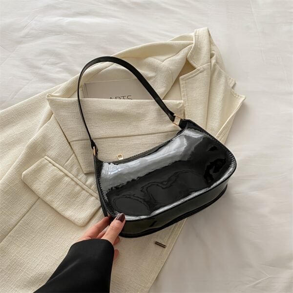 Lightweight Zipper Closure Shoulder Bag - Image 4