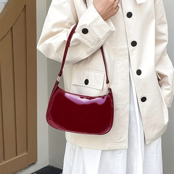 Lightweight Zipper Closure Shoulder Bag - Image 7