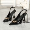 Women'S Elegant Pointed-Toe Stiletto Heel Sandals with Metal Buckle Ankle Strap - Image 12